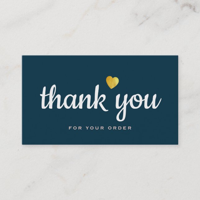 berufliches blaues Dankeschön Geschäftskarte Visitenkarte (Vorderseite)