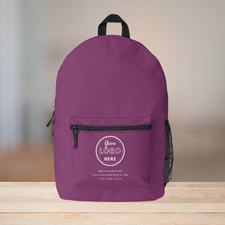 Berufliches Branding - Berry-Lila-Promo-Logo Bedruckter Rucksack