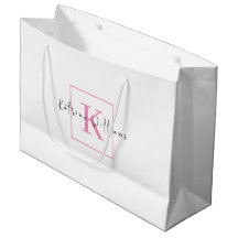 Berufliches Branding-Logo Rosa-Script-Monogramm