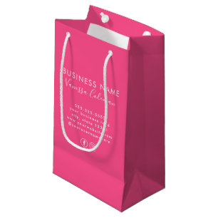 Berufliches Branding - Minimales Skript - Hot-Pink Kleine Geschenktüte