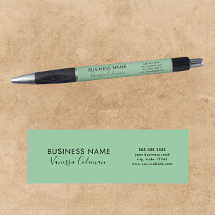 Berufliches Branding Minimalistischer Script Mint Kugelschreiber