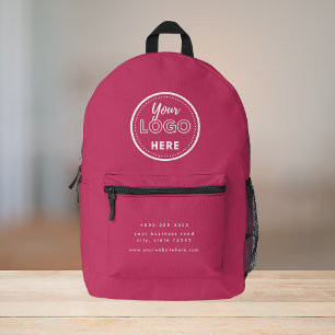 Berufliches Branding - Modern-Logo für Hot-Pink-Pr Bedruckter Rucksack