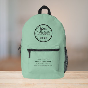 Berufliches Branding Modern Minze Green Promo Logo Bedruckter Rucksack