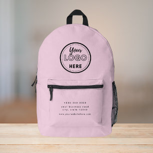 Berufliches Branding Modernes rosa Promo-Logo Bedruckter Rucksack