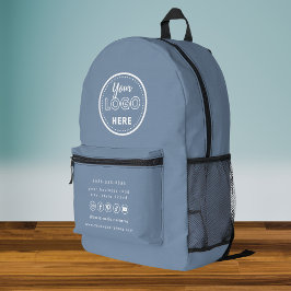 Berufliches Branding Periwinkle Social Media-Logo Bedruckter Rucksack