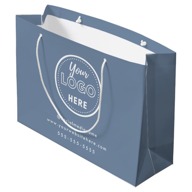 Berufliches Branding-Werbebanner Große Geschenktüte (Rückseite Schrägansicht)