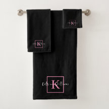 Berufliches Brandinglogo Schwarz-Rosa-Monogramm