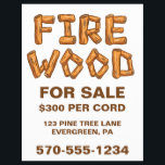 Berufliches Brennholz für den Verkauf von Flyer<br><div class="desc">Mit diesem leicht anpassbaren Flyer fördern Sie Ihr Brandholzgeschäft. Dieser auffällige Flyer hat die Meldung FIRE WOOD FOR SALE mit den Worten FIRE WOOD in Holzlogbriefen. Die Erholung des Textes auf diesem Flyer kann einfach mit Ihren eigenen Informationen angepasst werden.</div>
