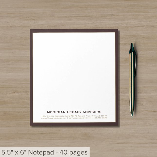 Berufliches Burgundy Gold Notepad Notizblock (Von Creator hochgeladen)