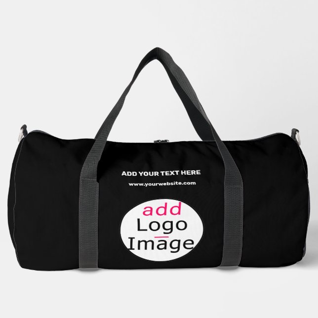 Berufliches Business Extravaganz Schwarz Custom Duffle Bag (Vorderseite)
