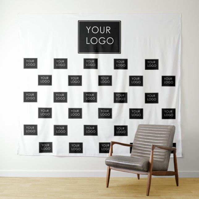 Berufliches Business-Logo - Hintergrund Wandteppich (Beispiel (Horizontal))
