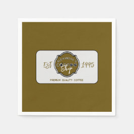 Berufliches Coffee Shop-Personalisiertes Logo Serviette