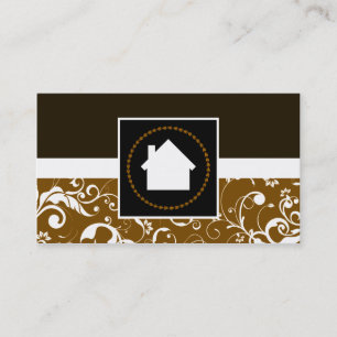 Berufliches Damast-Zuhause des wirklichen Visitenkarte