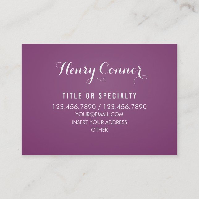 Berufliches dunkles magentarotes Vintages Brett Visitenkarte (Vorderseite)