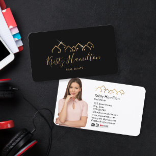 berufliches echtes Anwesen hinzufügen Logo Visitenkarte