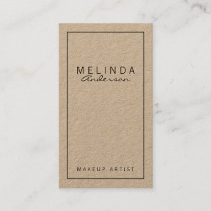 Berufliches einfaches modernes Braunes Packpapier Visitenkarte