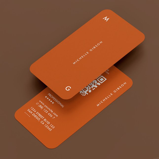 Berufliches, einfaches, modernes Orange Visitenkarte (Professional Simple Modern Orange Business Card
)