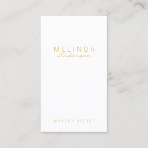 Berufliches einfaches modernes Weiß und Gold Visitenkarte