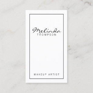 Berufliches, einfaches, modernes Weiß Visitenkarte