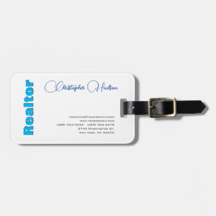 Berufliches einfaches Realtor Real Anwesen Blau We Gepäckanhänger