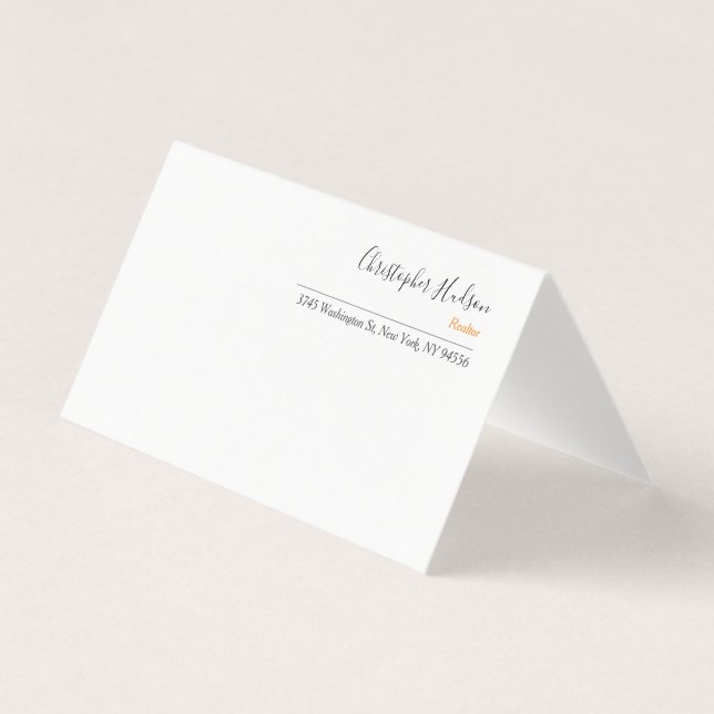 Berufliches einfaches Schlichtes Realtor Real Anwe (Vorderseite)