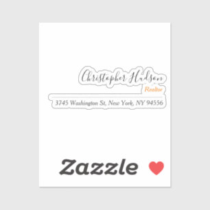 Berufliches einfaches Schlichtes Realtor Real Anwe Aufkleber