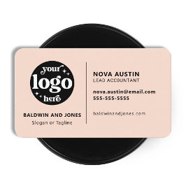 Berufliches, einfaches, weißes Design mit Logo Visitenkarte