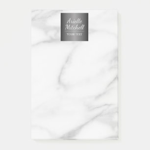 Berufliches elegantes Alabaster-Marmormuster Post-it Klebezettel
