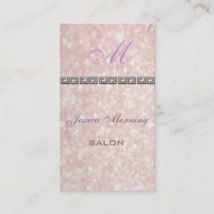 Berufliches, elegantes Glitterglas-Monogramm Visitenkarte