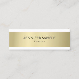 Berufliches elegantes Gold-Look Modernes, einfache Mini Visitenkarte