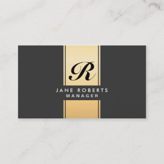 Berufliches elegantes Monogrammcosmetologist-Gold Visitenkarte
