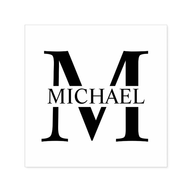 Berufliches elegantes Personalisiertes Monogramm Permastempel (Design)