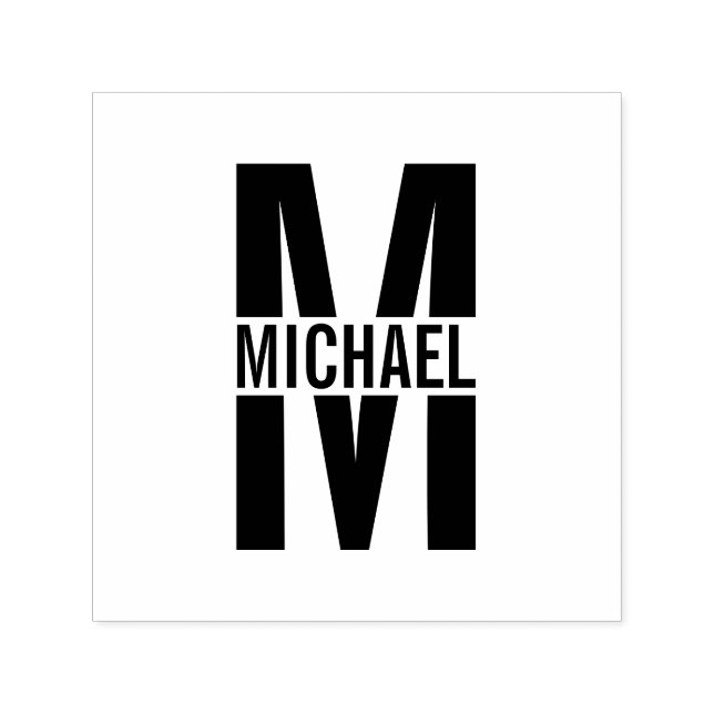 Berufliches elegantes Personalisiertes Monogramm-S Permastempel (Design)