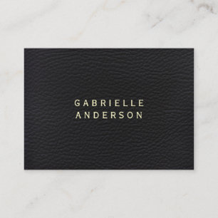 Berufliches, elegantes schwarzes Leder Visitenkarte