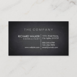 Berufliches elegantes, subtiles Chalkboard Modern Visitenkarte