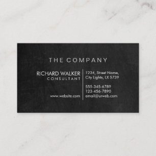 Berufliches elegantes, subtiles Chalkboard Modern Visitenkarte