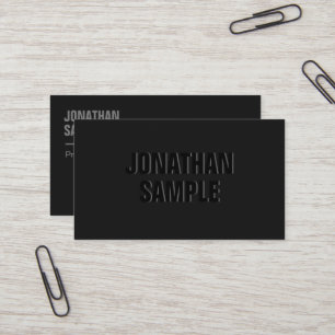 Berufliches elegantes Template Black & Anthracite Visitenkarte