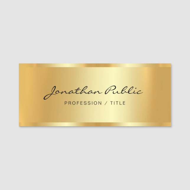 Berufliches elegantes Typografie-Skript Namensschild (Vorderseite)