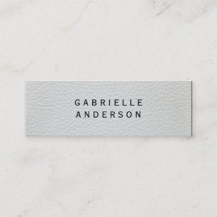 Berufliches, elegantes weißes Leder Mini Visitenkarte