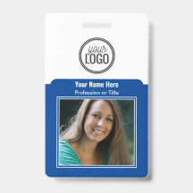 Berufliches Employee Logo Foto Barcode Dunkelblau