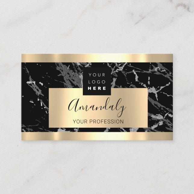 Berufliches Finance Investment Services Gold-Logo Visitenkarte (Vorderseite)