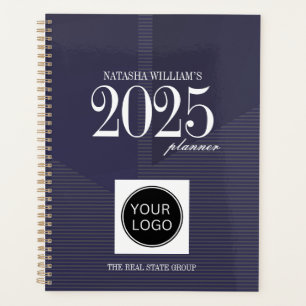 Berufliches Firmenlogo Custom Navy 2025 Planer
