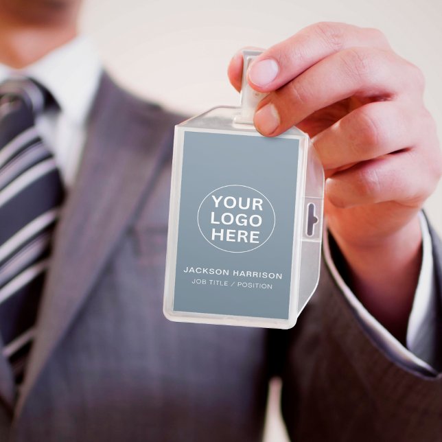 Berufliches Firmenlogo Dusty Blue-ID-Personal Ausweis (Von Creator hochgeladen)