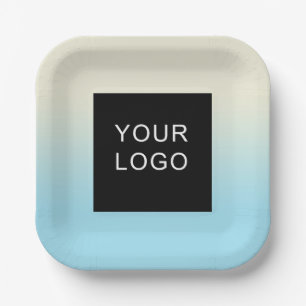 Berufliches Firmenlogo für moderne Unternehmen Pappteller