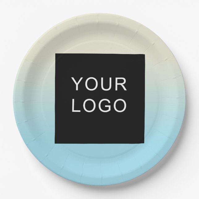 Berufliches Firmenlogo für moderne Unternehmen Pappteller (Vorderseite)