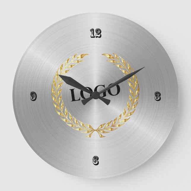 Berufliches Firmenlogo Große Wanduhr (Vorderseite)