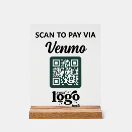 Berufliches Firmenlogo QR-Code Business Green Acrylschild