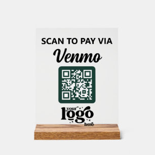 Berufliches Firmenlogo QR-Code Business Green Acrylschild