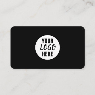 Berufliches Firmenlogo Schwarz-weiß Visitenkarte