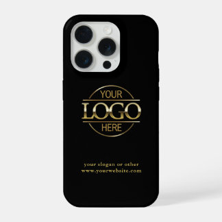Berufliches Firmenlogo | Schwarzer Minimal iPhone 15 Pro Hülle